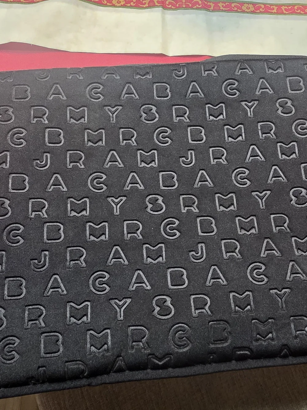 Marc By Marc Jacobs Black Embossed Logo Laptop Bag